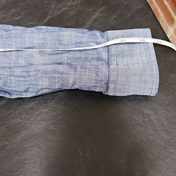 Ben Sherman Mens tailored slim fit button up top Size 16.5 34-35 casual preppy - Picture 10 of 10